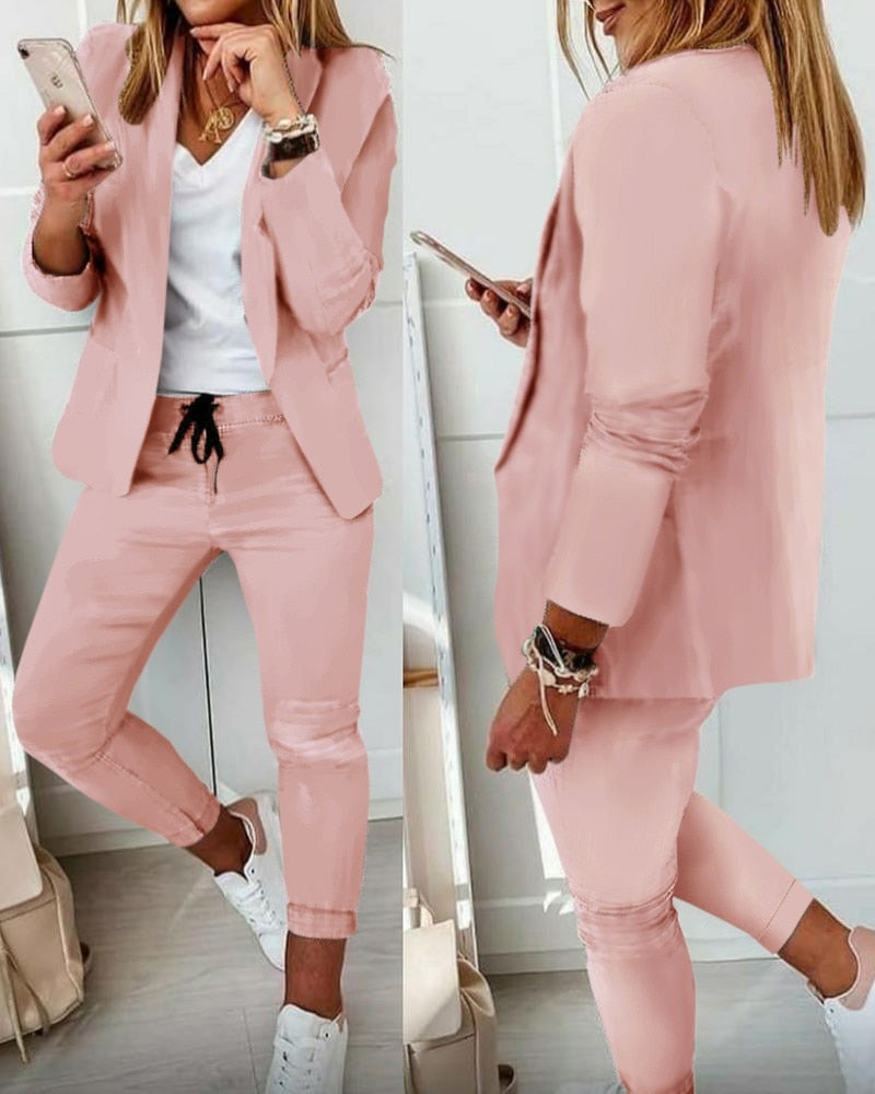 AVA - Elegant Blazer Set [Blazer+Trousers]